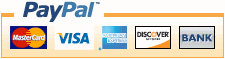 PayPal, MasterCard, Visa, American Express, Discover